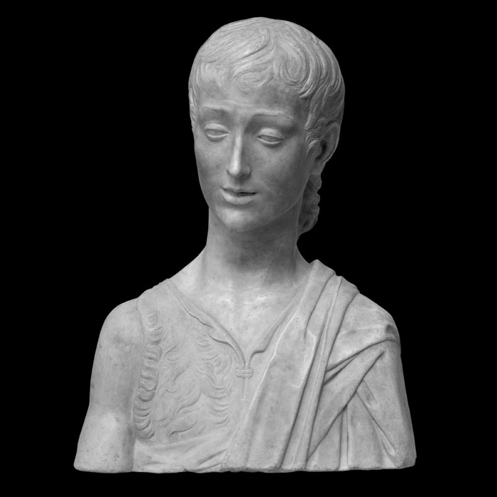 Buste de saint Jean-Baptiste enfant - Renaissance - Reproduction d’une sculpture du Musée du Louvre, Paris
