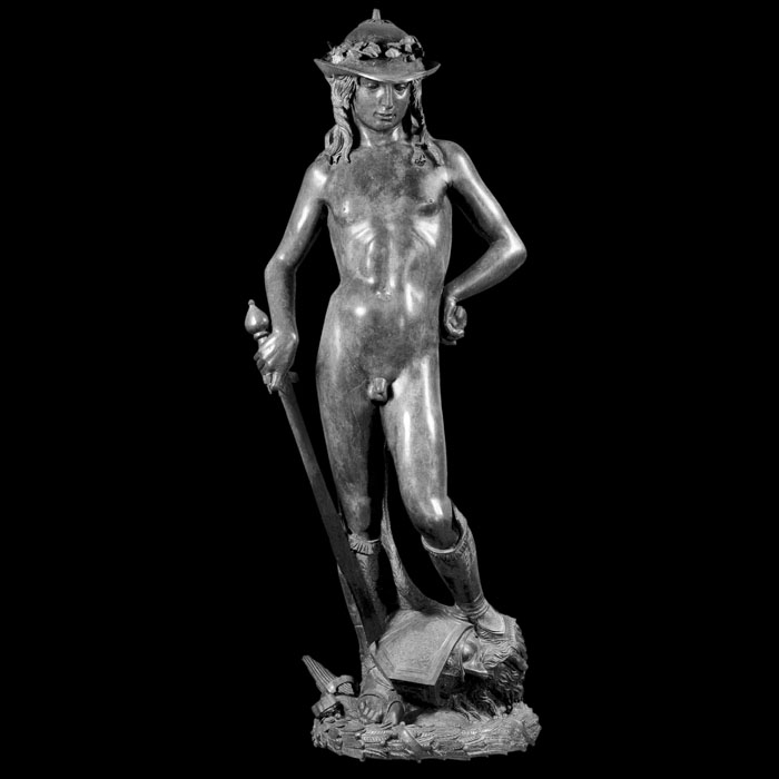 David vainqueur - Renaissance - Reproduction d’une sculpture du Musée du Louvre, Paris