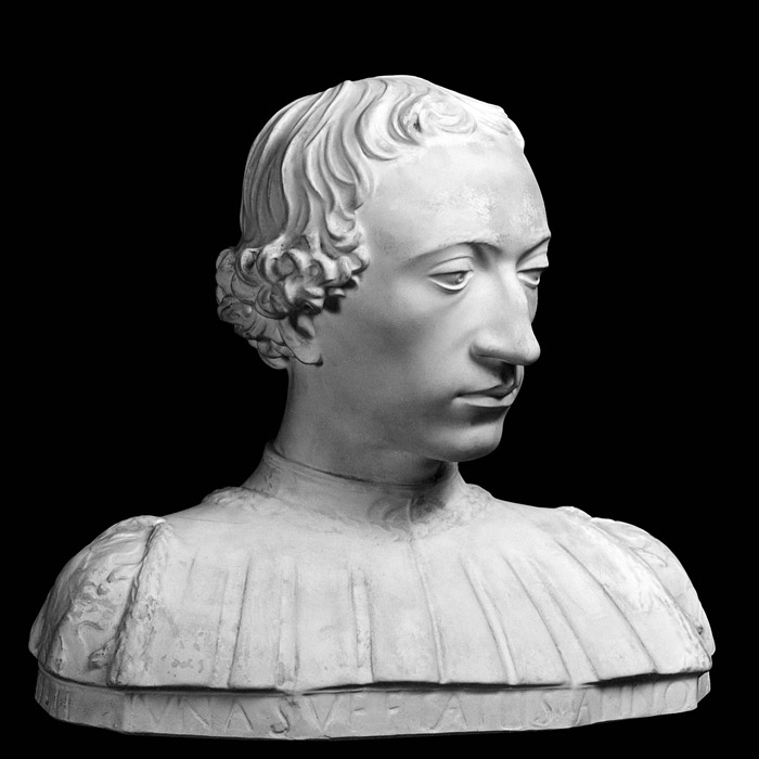 Petit buste du comte Rinaldo della Luna - Renaissance - Reproduction d’une sculpture du Musée National du Bargello, Florence