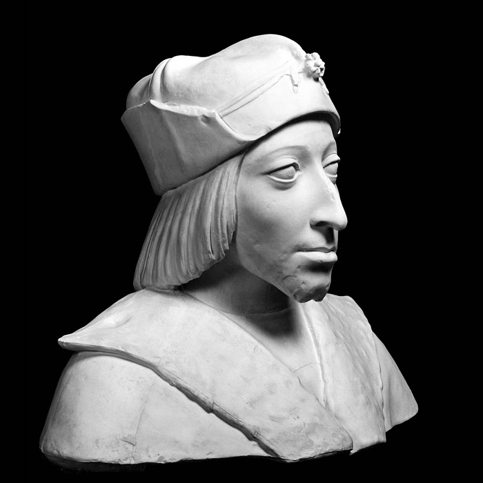 Buste de Charles VIII roi de France - Renaissance - Reproduction d’une sculpture du Musée National du Bargello, Florence