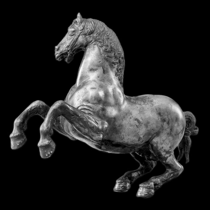 Prancing horse - Renaissance - Reproduction d’une sculpture du Musée du Louvre, Paris