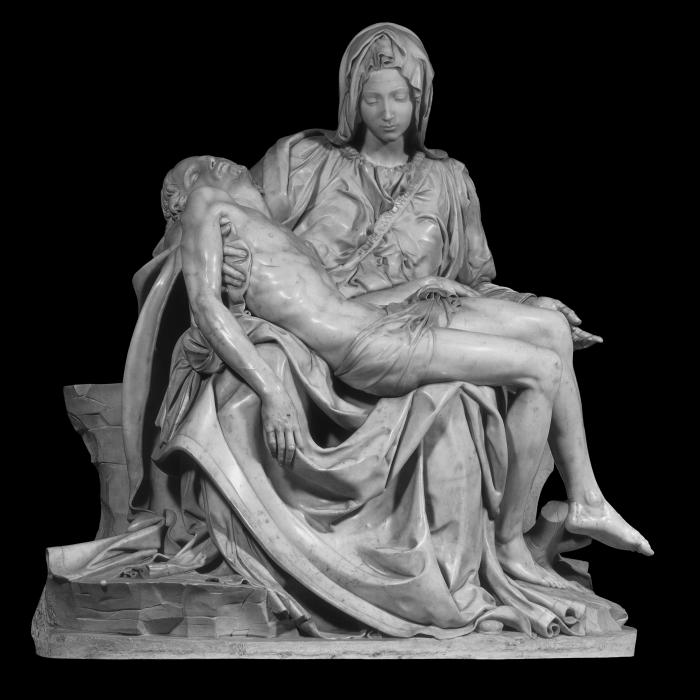 La Pietà - Renaissance - Reproduction d’une sculpture du Vatican, basilique Saint-Pierre, Rome