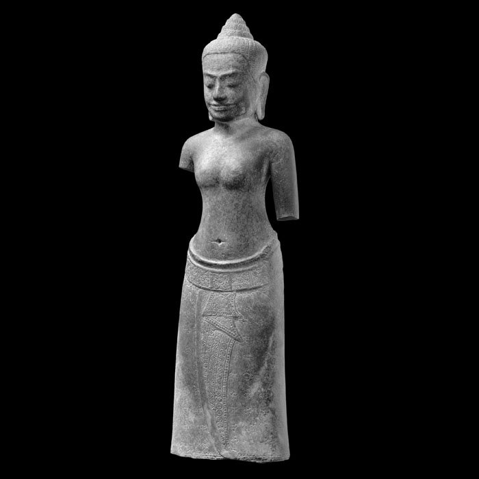Standing female deity - Asian art - Reproduction d’une sculpture du Musée national des Arts asiatiques - Guimet, Paris
