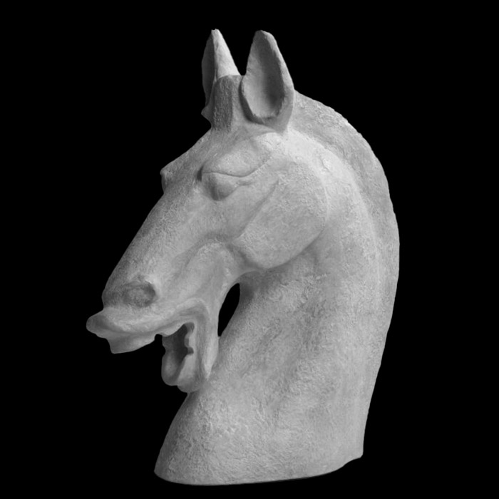 Cheval de terre juste de carrousel - Bois, Crin de cheval