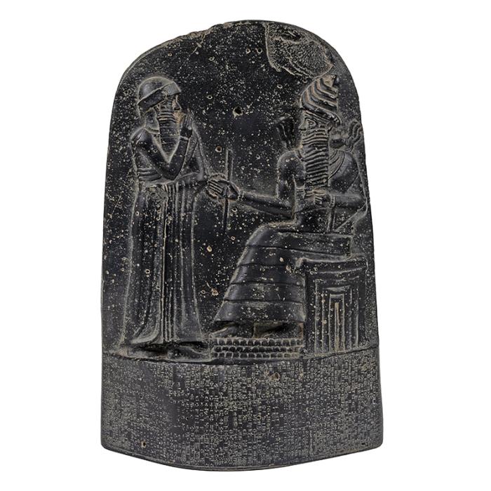 Reduction of the code of Hammurabi - Eastern antiquities - Reproduction d’une sculpture du Musée du Louvre, Paris