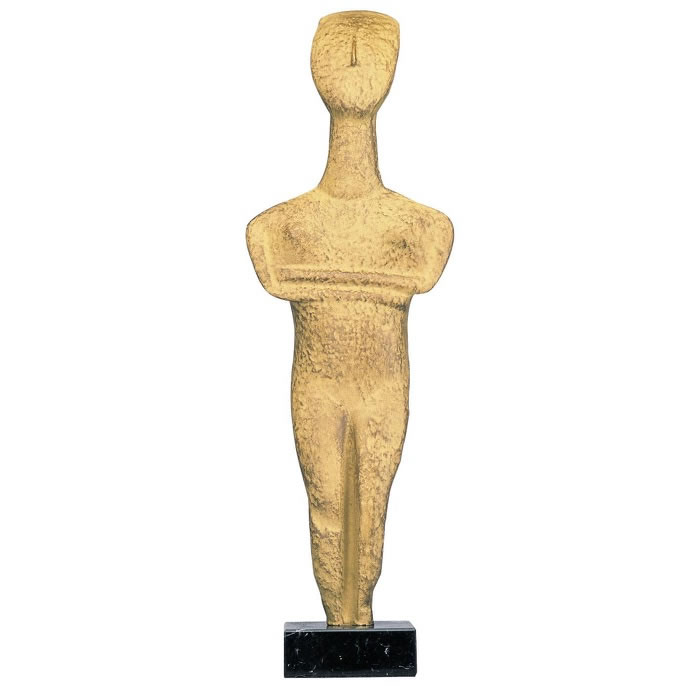 Grande idole féminine - Antiquités gréco-romaines - Reproduction d’une sculpture du Musée du Louvre, Paris