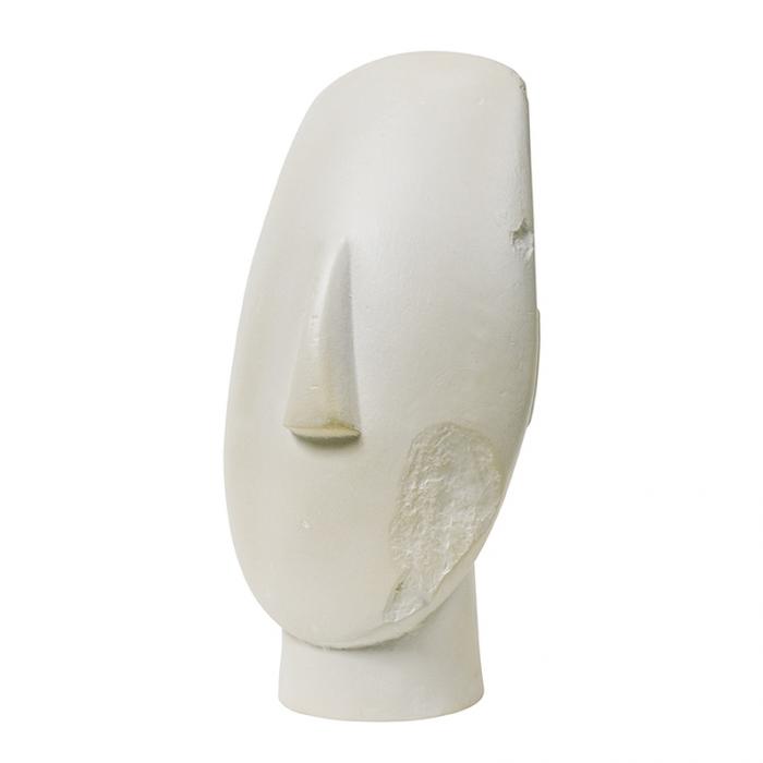 Grande tête d’idole des Cyclades - Antiquités gréco-romaines - Reproduction d’une sculpture du Musée du Louvre, Paris