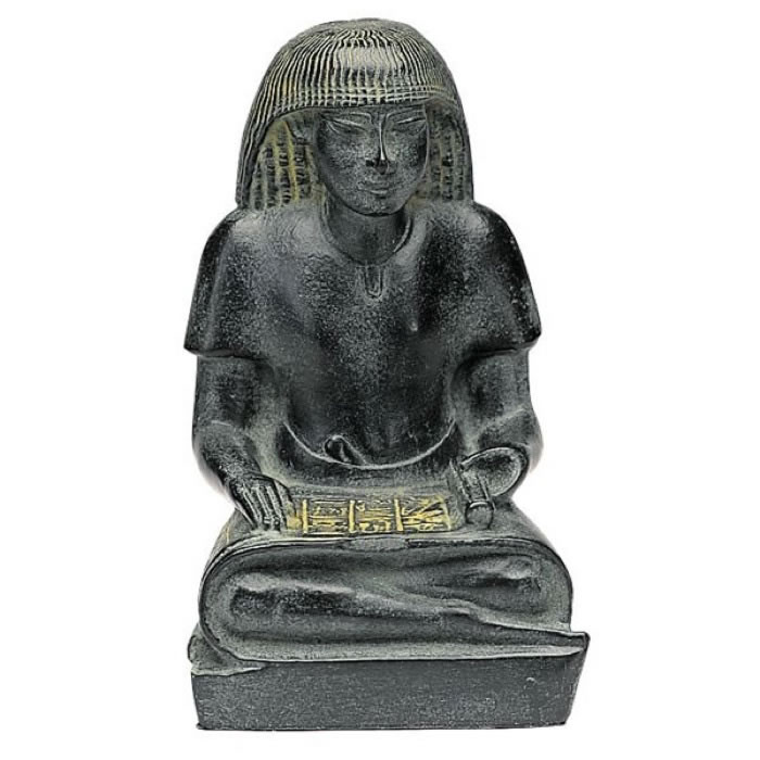Scribe Nebmeroutef - Antiquités égyptiennes - Reproduction d’une sculpture du Musée du Louvre, Paris