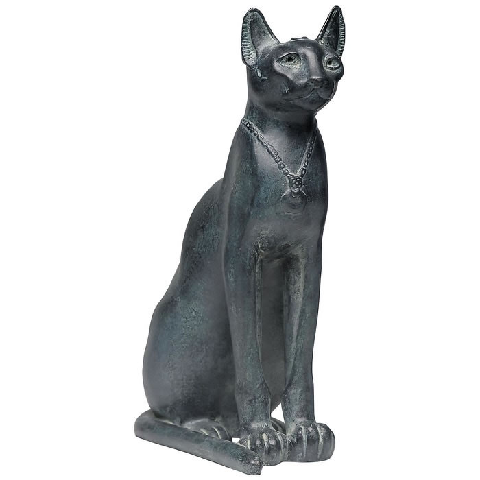 Chat au collier - Antiquités égyptiennes - Reproduction d’une sculpture du Musée du Louvre, Paris