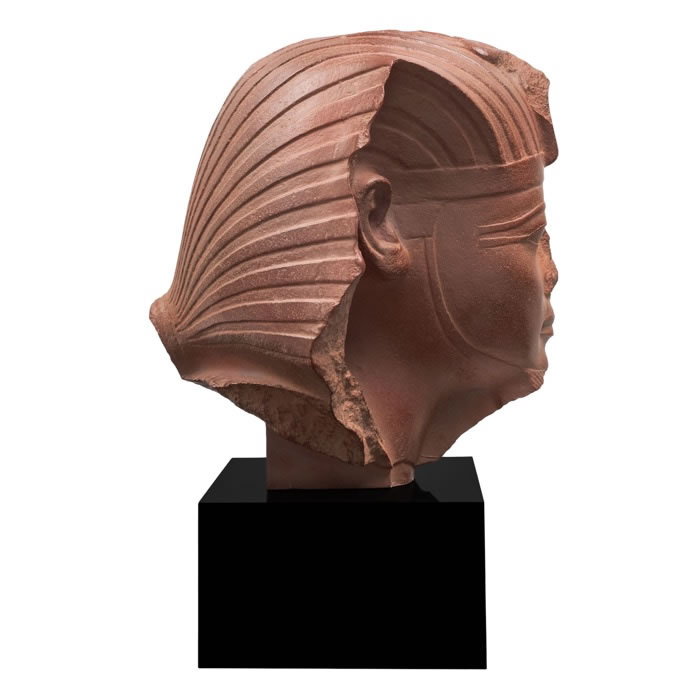 Tête de sphinx, sans doute du roi Aménophis II - Antiquités égyptiennes - Reproduction d’une sculpture du Musée du Louvre, Paris