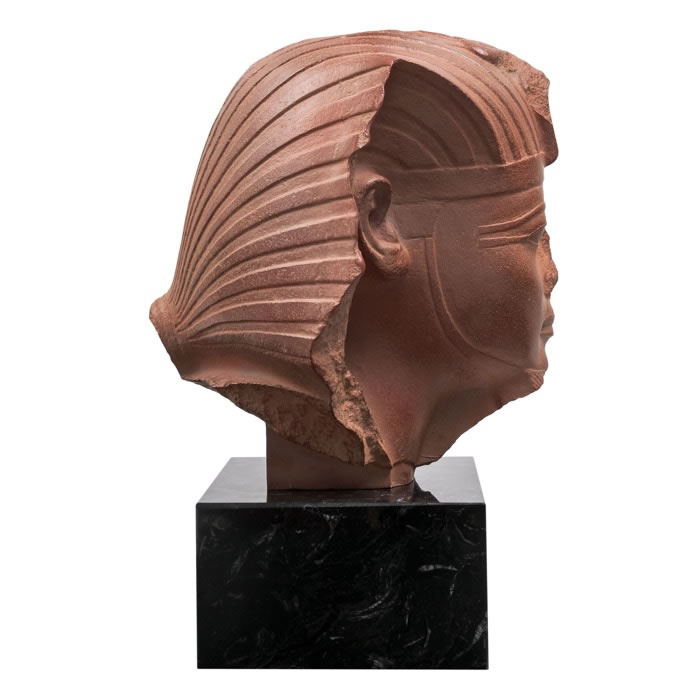 Tête de sphinx, sans doute du roi Aménophis II - Antiquités égyptiennes - Reproduction d’une sculpture du Musée du Louvre, Paris