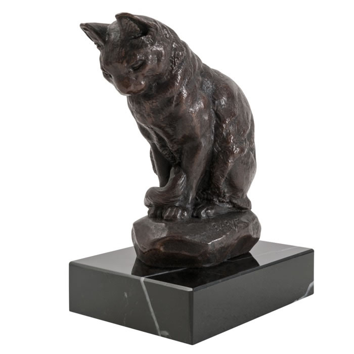 Chat assis - Reproduction d’une sculpture du Musée du Louvre, Paris