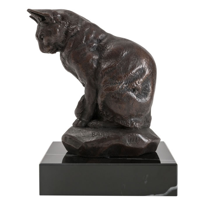 Chat assis - Reproduction d’une sculpture du Musée du Louvre, Paris