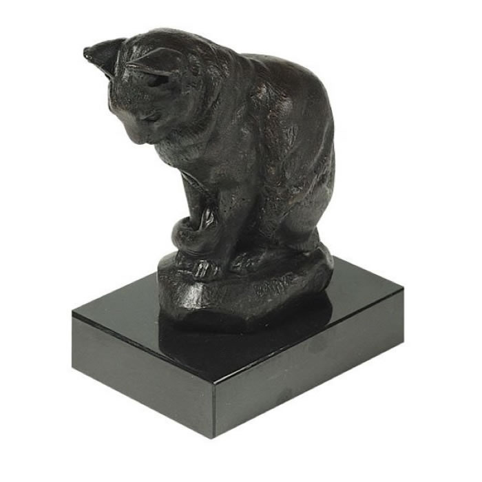 Chat assis - Reproduction d’une sculpture du Musée du Louvre, Paris