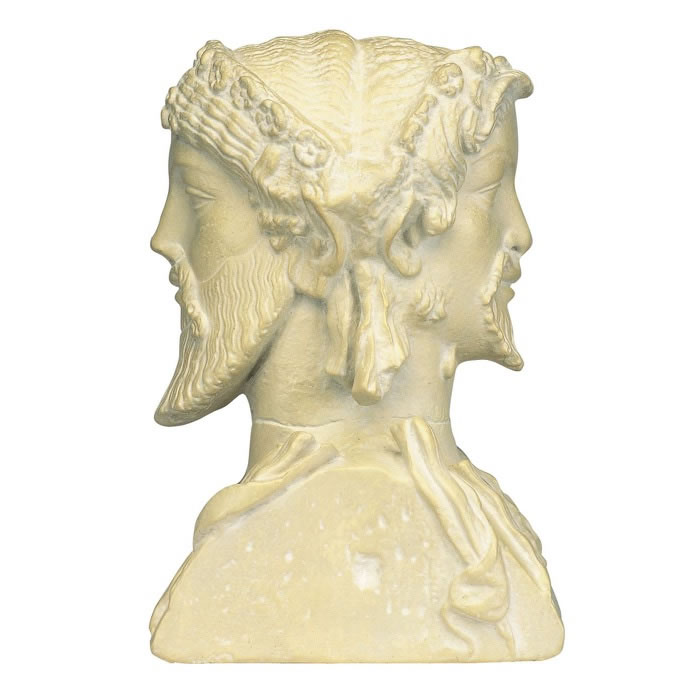 Double head of Hermes - Gallo-Roman antiquities - Reproduction d’une sculpture du Musée Archéologique, Fréjus
