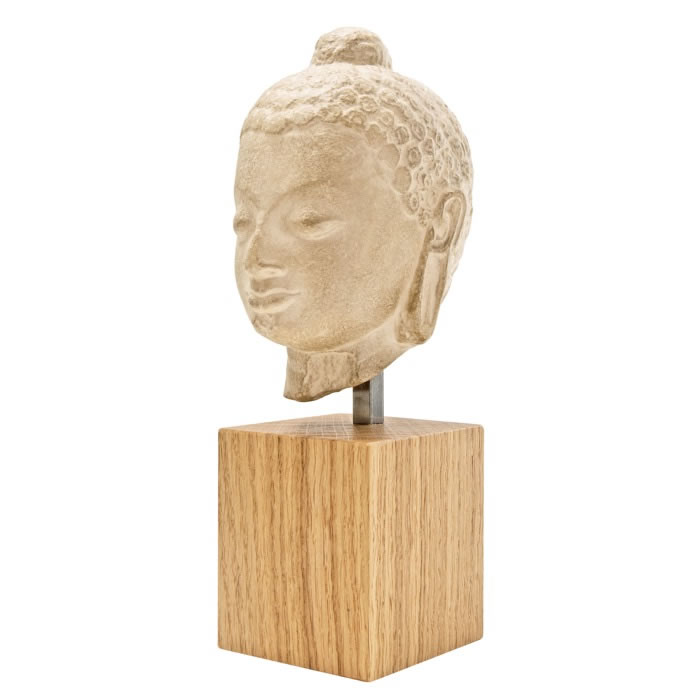 Head of the Gupta Buddha - Asian art - Reproduction d’une sculpture du Musée national des Arts asiatiques - Guimet, Paris