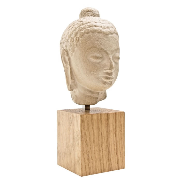 Head of the Gupta Buddha - Asian art - Reproduction d’une sculpture du Musée national des Arts asiatiques - Guimet, Paris