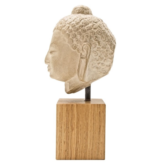 Head of the Gupta Buddha - Asian art - Reproduction d’une sculpture du Musée national des Arts asiatiques - Guimet, Paris