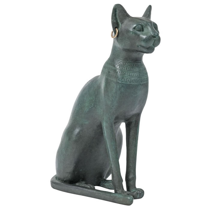 Déesse chatte Bastet - Antiquités égyptiennes - Reproduction d’une sculpture du Musée du Louvre, Paris