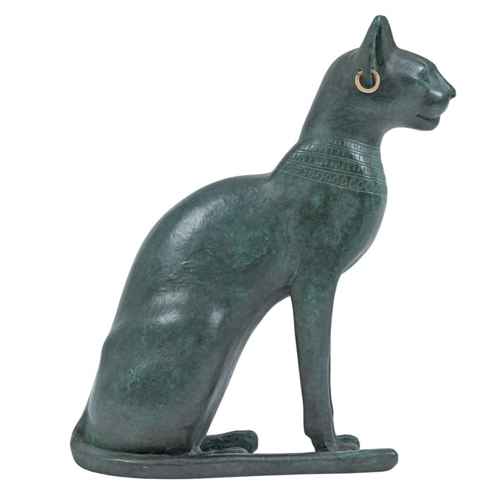 Déesse chatte Bastet - Antiquités égyptiennes - Reproduction d’une sculpture du Musée du Louvre, Paris