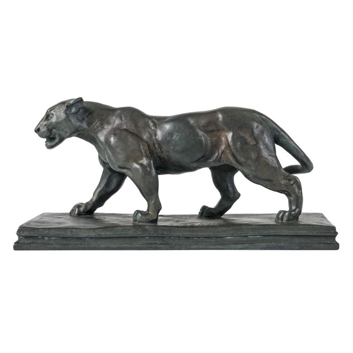 Jaguar marchant - Reproduction d’une sculpture du Musée du Louvre, Paris