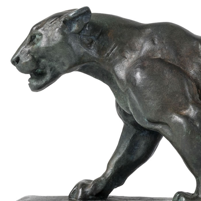 Jaguar marchant - Reproduction d’une sculpture du Musée du Louvre, Paris