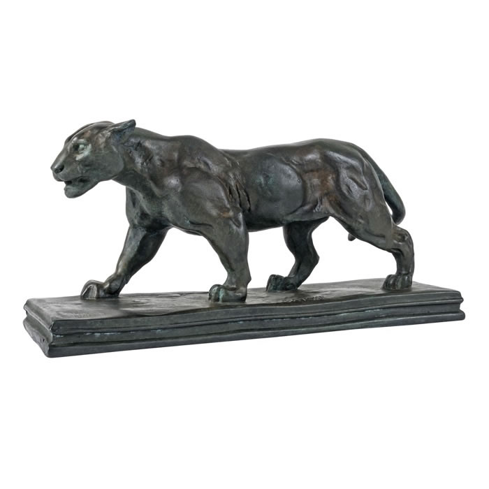 Jaguar marchant - Reproduction d’une sculpture du Musée du Louvre, Paris