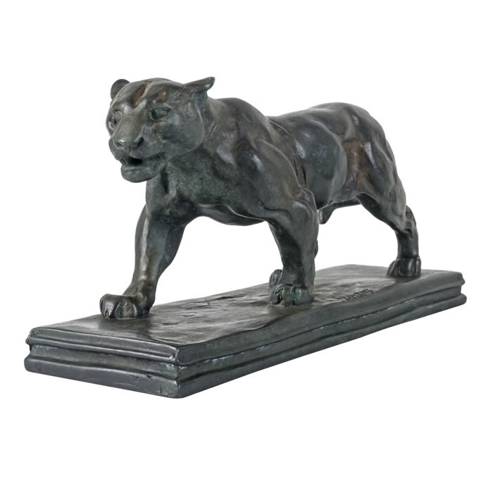 Jaguar marchant - Reproduction d’une sculpture du Musée du Louvre, Paris