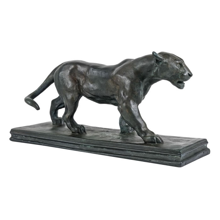 Jaguar marchant - Reproduction d’une sculpture du Musée du Louvre, Paris