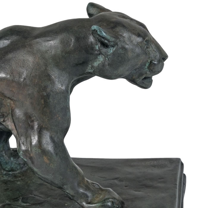 Jaguar marchant - Reproduction d’une sculpture du Musée du Louvre, Paris