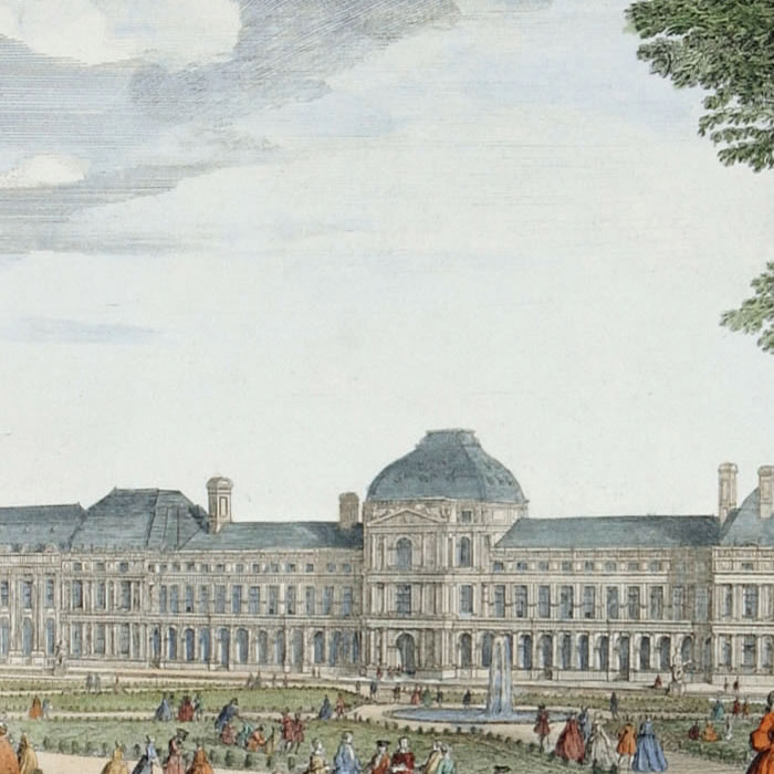 Les promenades du palais des Tuileries - Une estampe d’après Jacques Rigaud