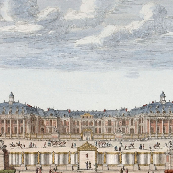 Vue du château de Versailles, vue de la Grande Place