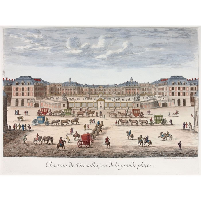 Vue du château de Versailles, vue de la Grande Place