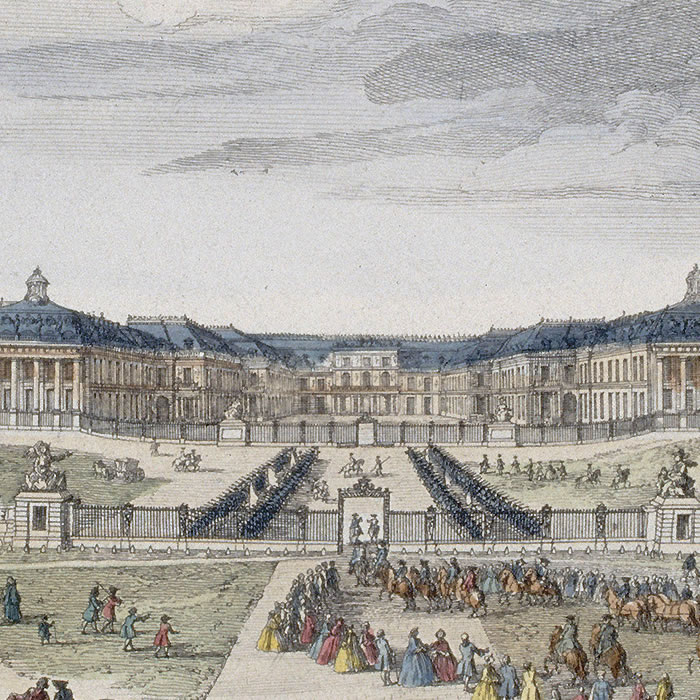 Vue des écuries de Versailles - Une estampe d’après Jacques Rigaud