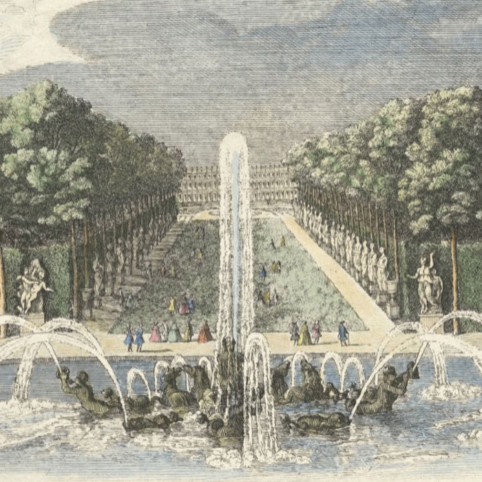 Le bassin d’Apollon (château de Versailles) - Une estampe d’après Jacques Rigaud