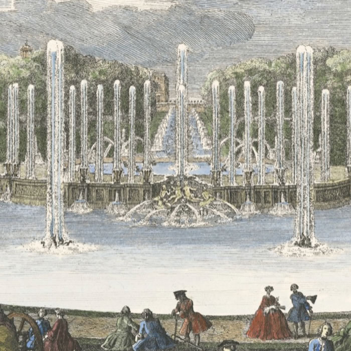 Le bassin de Neptune (château de Versailles) - Une estampe d’après Jacques Rigaud