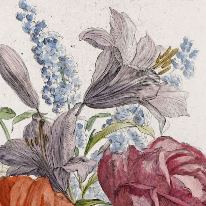 Vase de fleurs - Une estampe d’après Jacques Vauquer