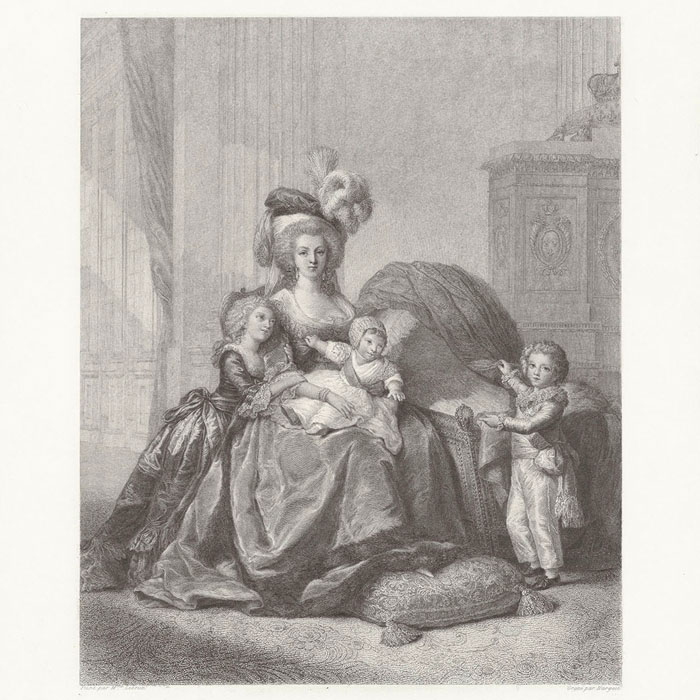 Portrait of Marie Antoinette, Archduchess of Austria, Queen of France - Une estampe d’après Louise-Elisabeth Vigée-Lebrun