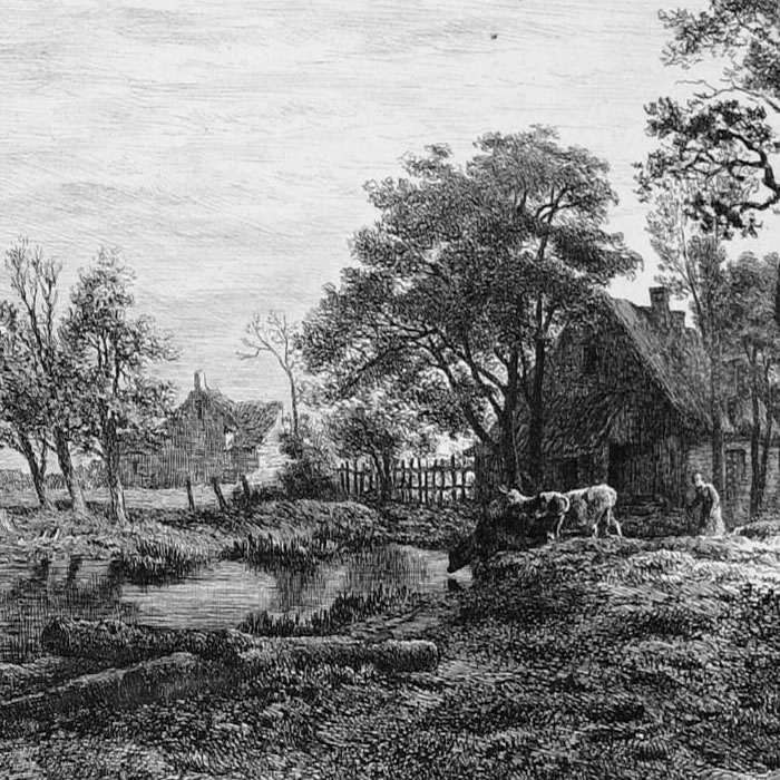 Paysage - Une estampe d’après Eglon Van der Neer