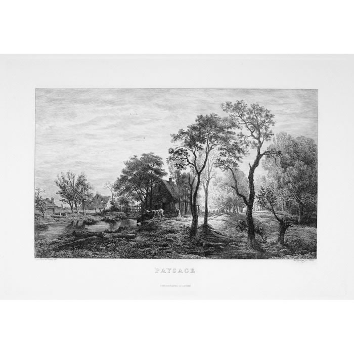 Paysage - Une estampe d’après Eglon Van der Neer