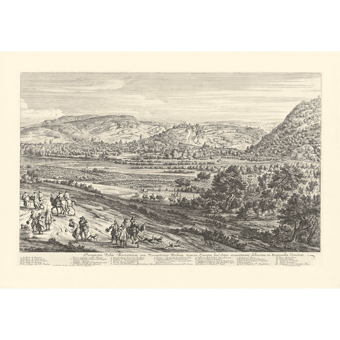 Besançon view - Une estampe d’après Adam Frans van Der Meulen