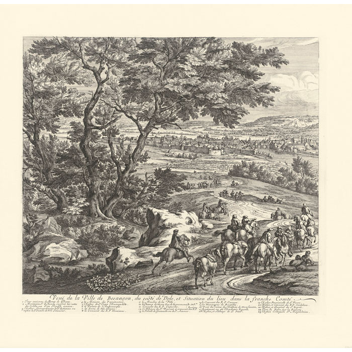 Besançon view - Une estampe d’après Adam Frans van Der Meulen