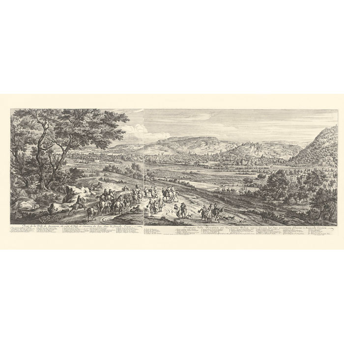 Besançon view - Une estampe d’après Adam Frans van Der Meulen