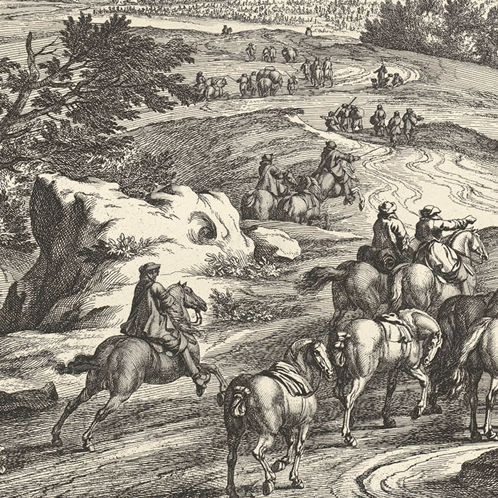Besançon view - Une estampe d’après Adam Frans van Der Meulen