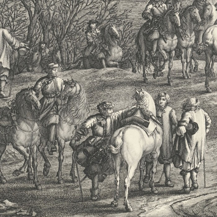 Siège de la ville de Dole rendue le 14 février 1668 - Une estampe d’après Adam-Frans Van Der Meulen