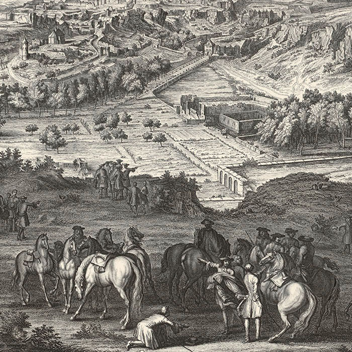View of the City of Luxembourg - Une estampe d’après Adam Frans van Der Meulen