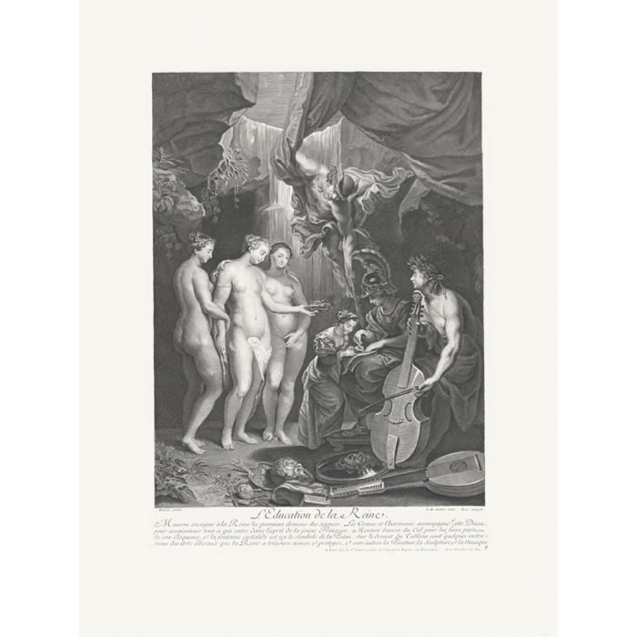 L’Éducation de la reine - Une estampe d’après Petrus Paulus Rubens