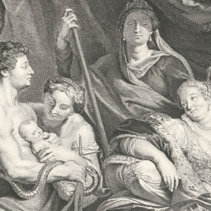 La naissance de Louis XIII - Une estampe d’après Petrus Paulus Rubens