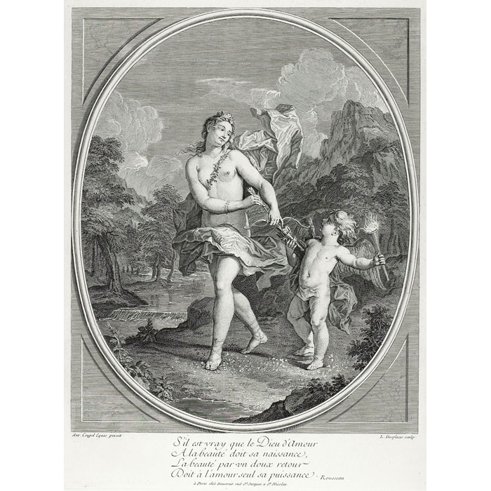 Vénus et l’Amour - Une estampe d’après Antoine Coypel