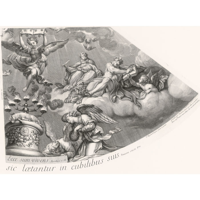 La félicité des bienheureux (en 6 planches) - Une estampe d’après Pierre Mignard